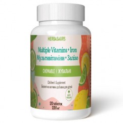 Витазаврики  жевательные витамины с железом | Herbasaurs